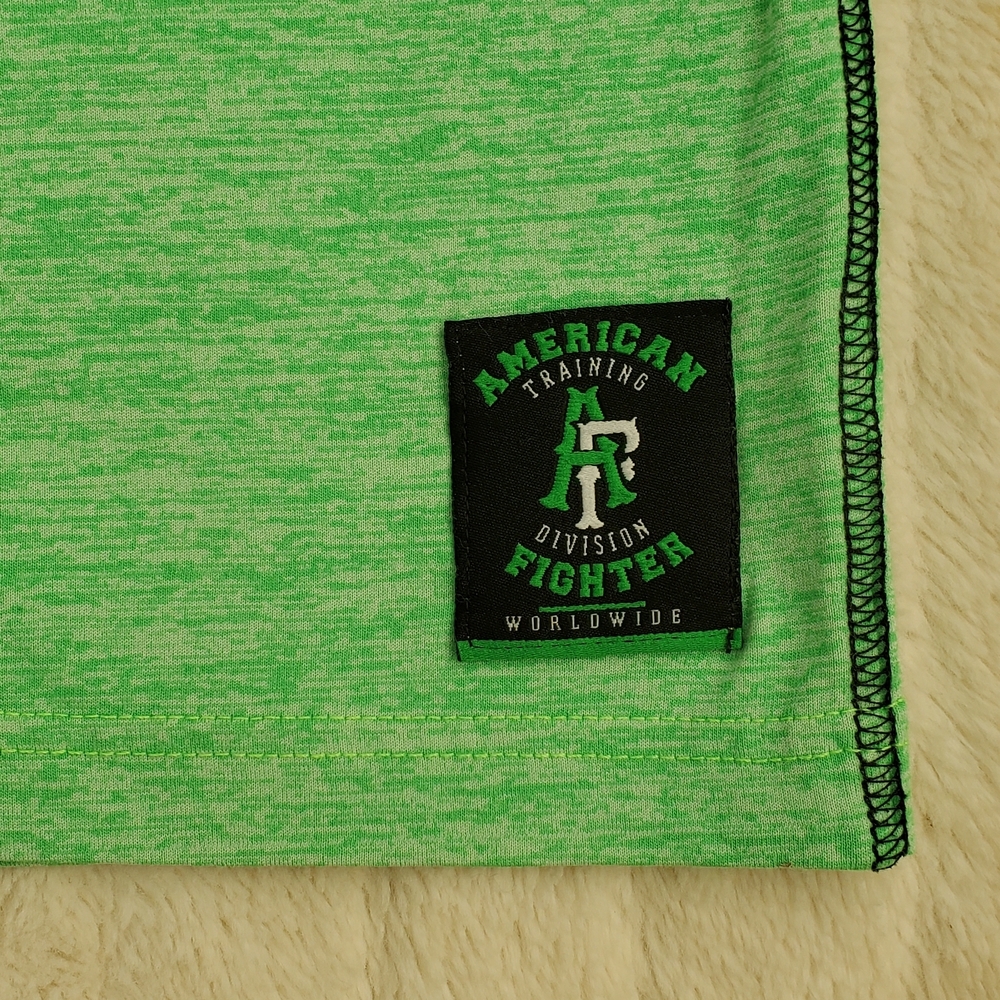 American Fighter T-Shirt in Vibrant Green - Picture 3 of 7